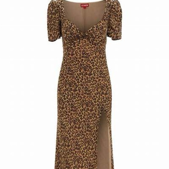 Sold ❤️ NWT Staud Lea Dress Cheetah Print - Picture 3 of 3